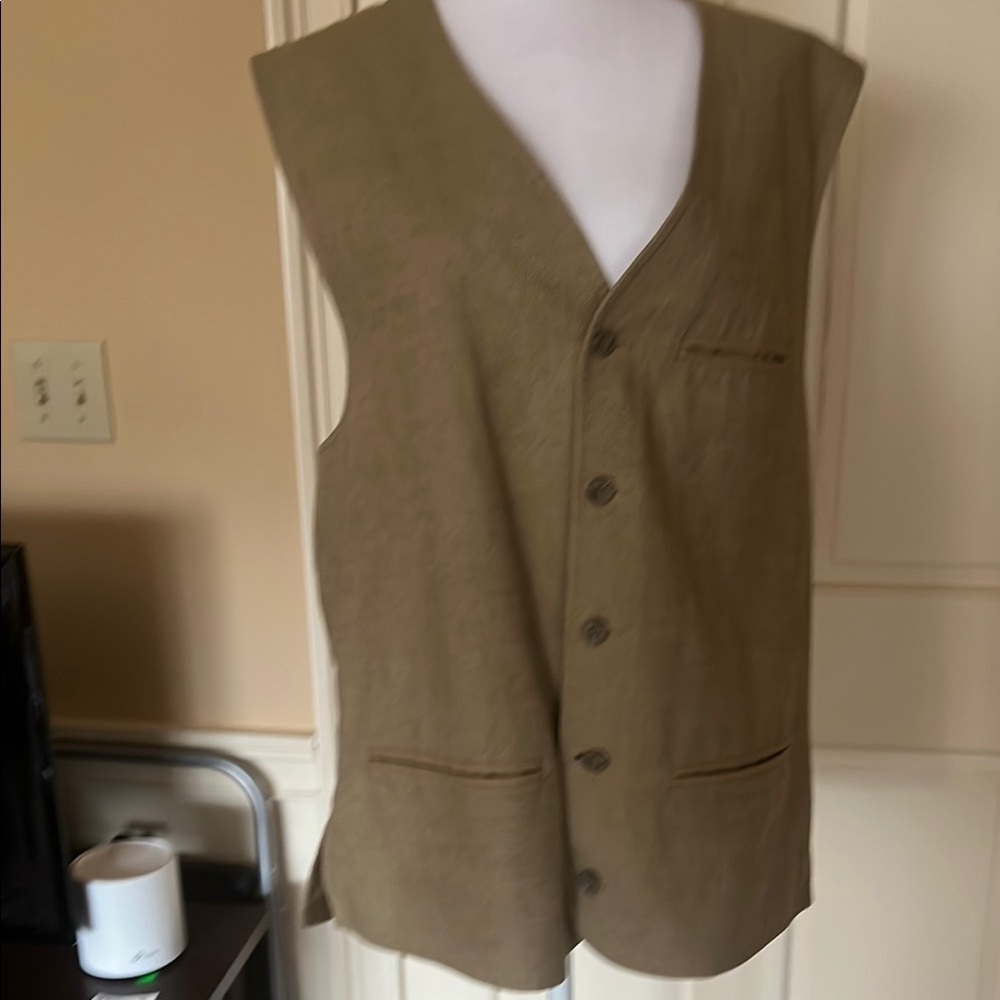 Banana Republic Tan Button-Up Vest
